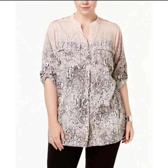 Calvin Klein Utility Ombre Snake Print Tunic 2X‎ - Picture 1 of 9